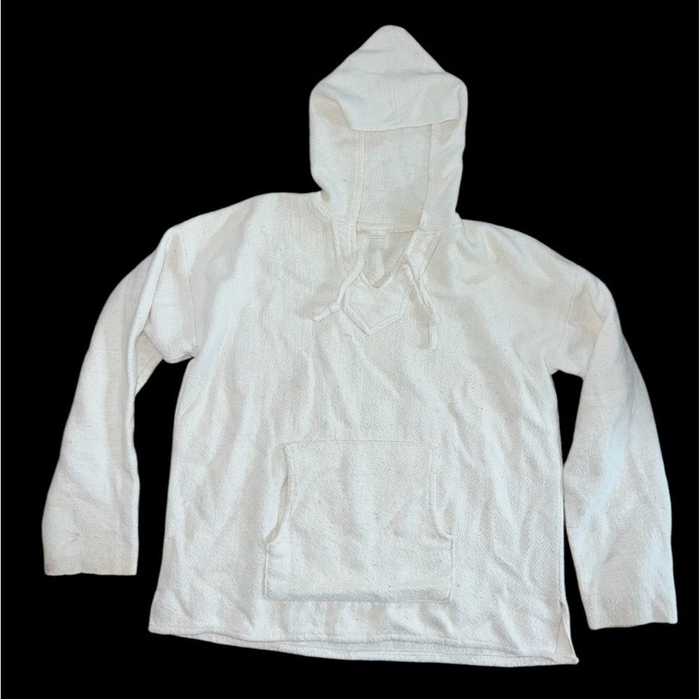 Men’s White Hooded Sweater